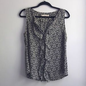 ☀️LOFT Black/White Patterned Blouse☀️